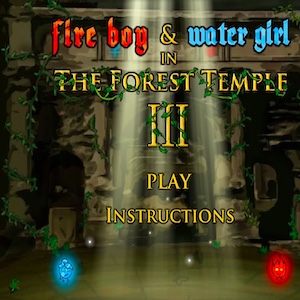 Fire boy and Water girl in The Forest tample 3